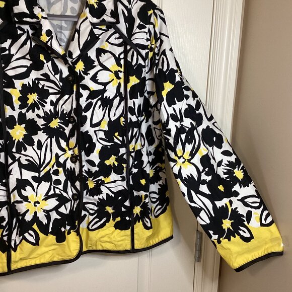 Drapers & Damons Women's Jacket Size 1X Colorful Cotton Blend Pockets - Picture 2 of 9